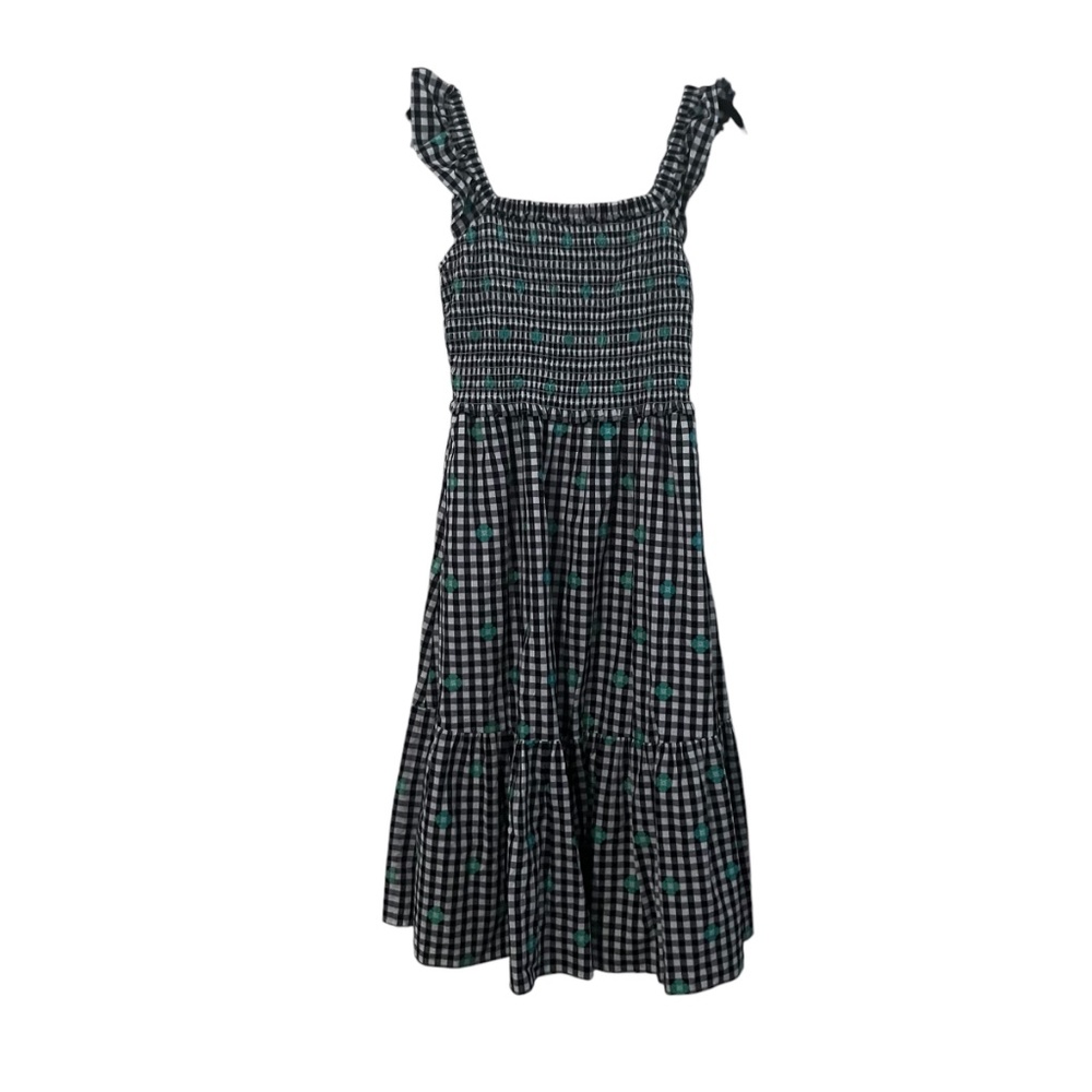 Kate Spade Women's Black Gingham Midi Dress Size S